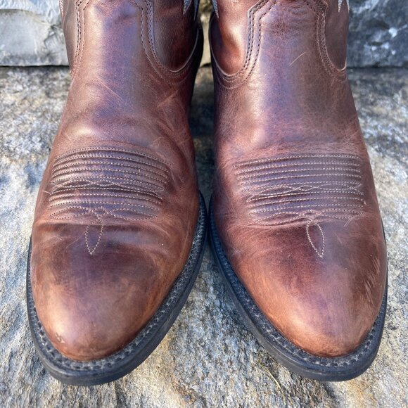 Ariat Men Western Cowboy Boots Size 12D Brown Leather Classic Ranch Rodeo Farm - Picture 2 of 16
